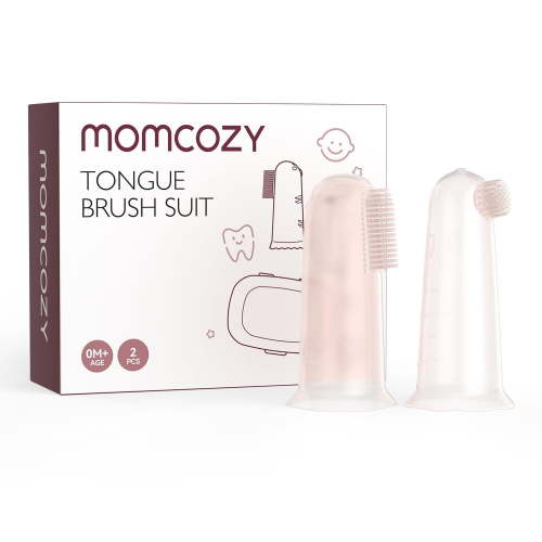 Momcozy Silicone Finger Toothbrush for Baby,Infant,Toddler,Training Teething, Oral Cleaner, 2 Pcs