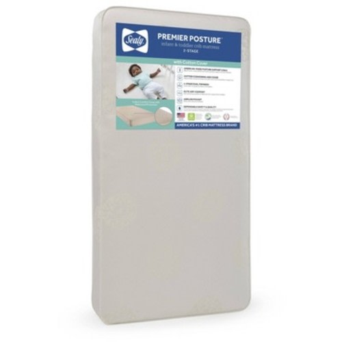 Sealy Premier Posture 2-Stage Dual Sided Crib and Toddler Mattress