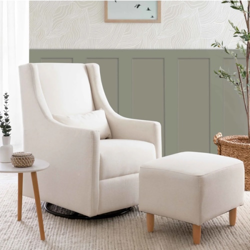 Toco Swivel Glider and Ottoman Set by Babyletto