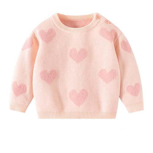 Lenpel Baby Girls' Sweaters Newborn Infant Cute Long Sleeve Crew Neck Graphic Knit Pullover Tops Fall Winter Clothes