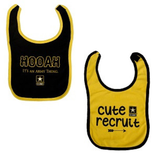 Army 2 Pack Baby Bibs