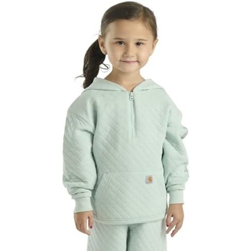 Carhartt girls Long-sleeve Half-zip Hooded Sweatshirt