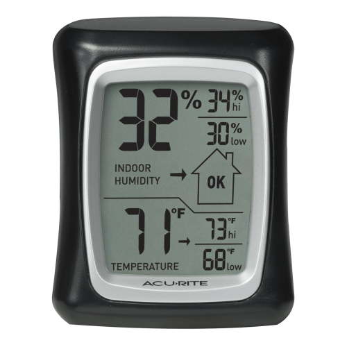 AcuRite Indoor Digital Thermometer & Hygrometer (Thermohygrometer); 3"x2.5"x1.3", 0.28 lbs (00325)