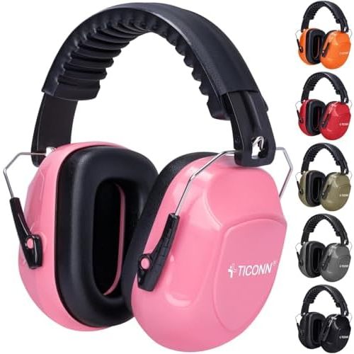 TICONN Noise Cancelling Headphones for Adults, SNR 33dB Ear Muffs for Noise Reduction, Adjustable Ear Muffs for Construction