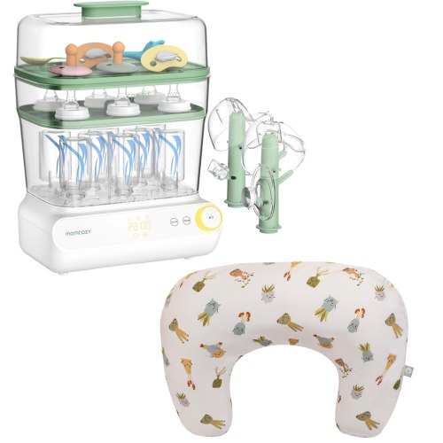 Fast Bottle Sterilizer + Ergonomic Nursing Pillow Bundle