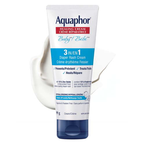 Aquaphor Baby Healing Diaper Rash Cream, 15% Zinc Oxide, Fragrance Free, 99g, 99 g