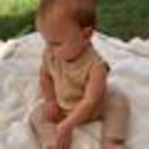 Organic Waffle Easy Romper, Tan - 2 yr.