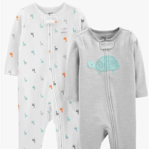 Simple Joys by Carter's unisex-baby Neutral 2-pack Cotton Footed Sleep and Play