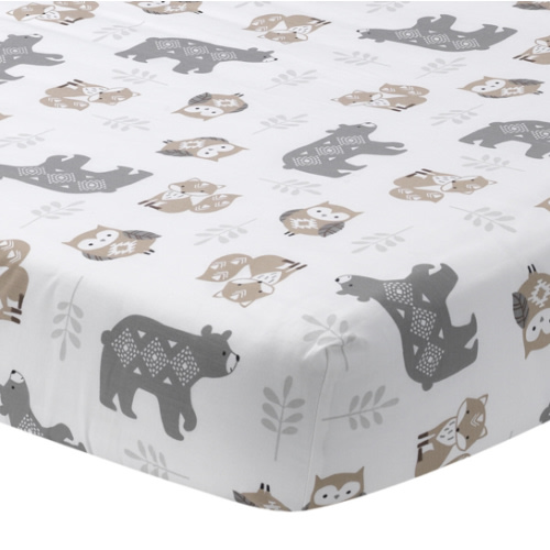 Woodland Forest Cotton Fitted Crib Sheet