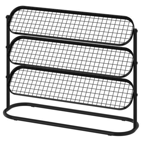 ÄLGANÄS Shoe rack - black 76x24x59 cm