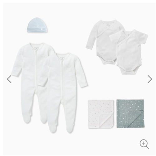 Hospital Bag Essentials Set Blue Stripe / Newborn