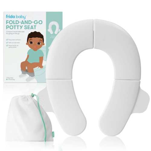 Foldable travel toilet seat