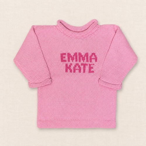 Personalized Baby Sweater with Name, Custom 100% Cotton Knit Sweater, Toddler & Kids Name Sweater, Custom Made Baby Gift