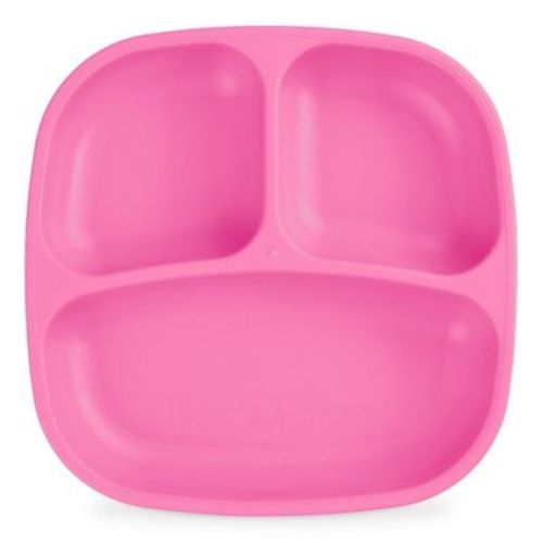 Re-Play 7" Divided Plate - Bright Pink