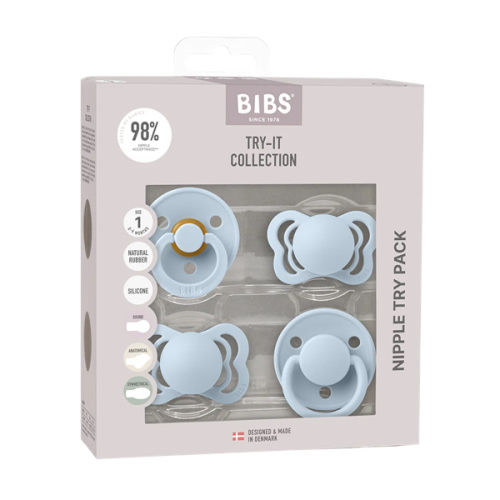BIBS Baby Blue Try-It Collection: Ideal Pacifier Set – Bibsworld store US