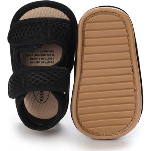 RVROVIC Baby Boys Girls Sandals Premium Infant Summer Outdoor Shoes PU Lightweight Soft Anti-Slip Sole Toddler Prewalker
