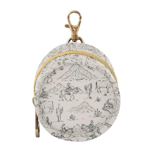 Western Cowboy Snake White Pattern Pacifier Holder Case with Metal Clip Portable Pacifier Case for Baby Boys Girls