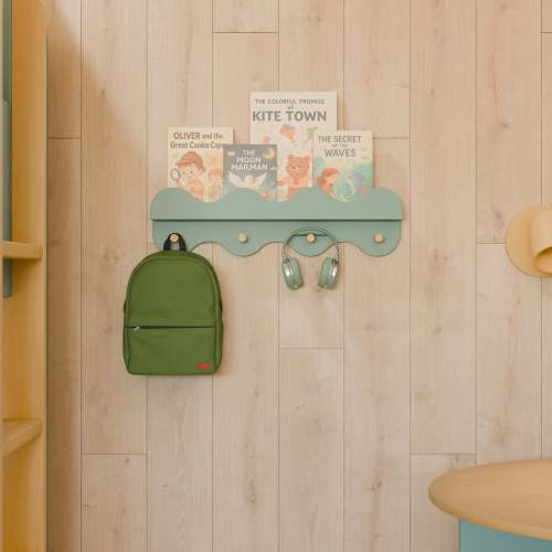 Babyletto Kids Lido Wave Bookshelf with Hooks