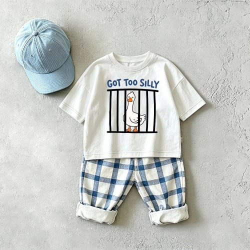 GOT TO SILLY Baby & Kids Goose Plaid 2 Piece Set