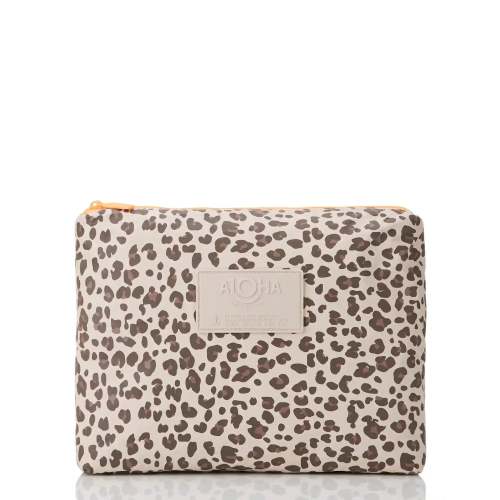 Leopard Cub Mid Pouch in Coconut