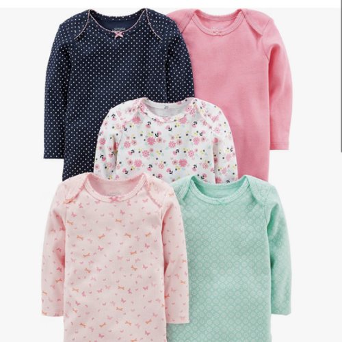 Amazon.com: Simple Joys by Carter's Baby Girls 5-pack Long-sleeve Bodysuit