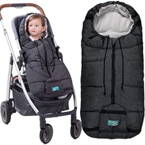 Yobee Winter Waterproof Warm Stroller Bunting Bag, Center and Botton Open for Easy in and Temperature Control, Multi Use, Toldder Size, Grey