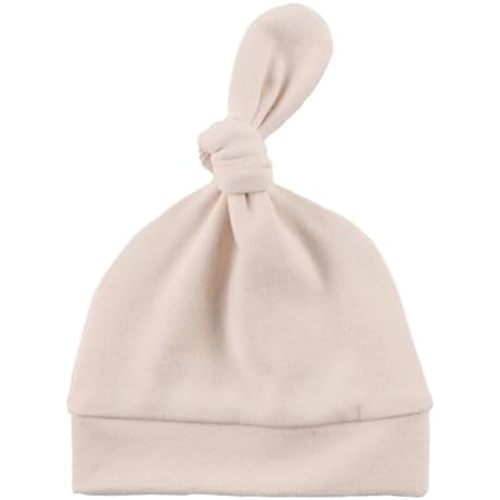 JANGANNSA Newborn Baby Hat Infant Baby Boys Beanie Top Knot Stretchy Hats for Girls 100% Organic Cotton