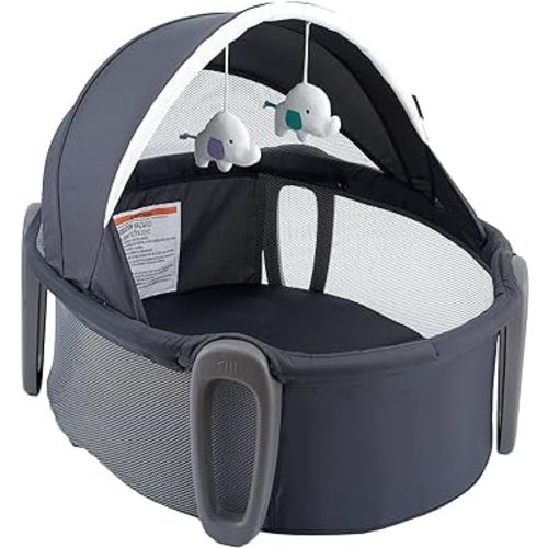 Pamo babe Portable Bassinet and Play Space On-The-Go Baby Dome with Toys and Canopy