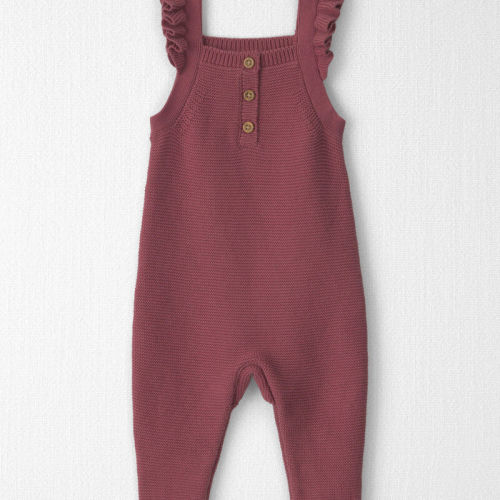 Baby Girl Organic Cotton Sweater Knit Overalls | Carter’s Oshkosh Canada