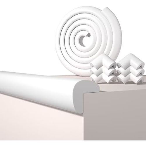 6.56FT L-Shape Baby Corner Protector Guards, Pre-Taped, 0.47''Thick
