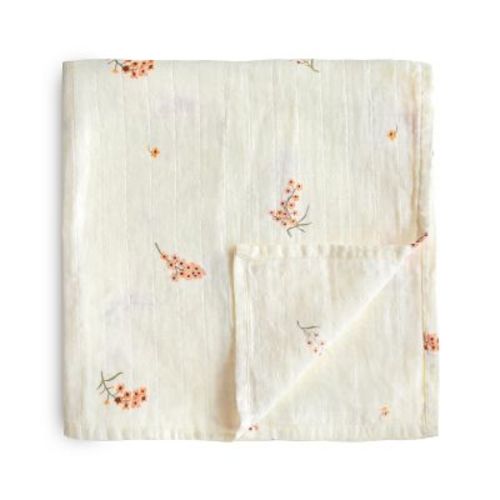 Mushie Organic Cotton Muslin Swaddle Blanket