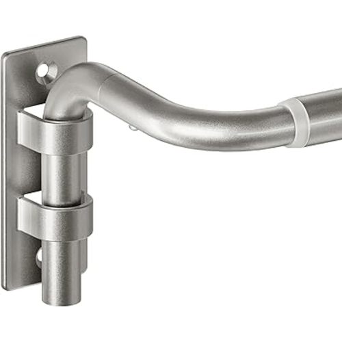 ENJOYBASICS Blackout Curtain rod for windows 66 to 120, Wrap Around Curtain Rods for Bedroom, Living Room, Adjustable from 30 to 129 Inches, Nickel