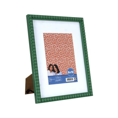 Mainstays by Becky G. & Alejandra 5" x 7" or 8" x 10" Beaded Photo Frame, Green Lily