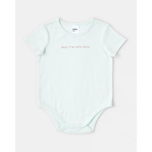 Short Sleeve Placement Print Bodysuit - Kmart
