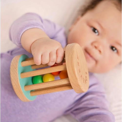 Lovevery Montessori Baby Rolling Rattle