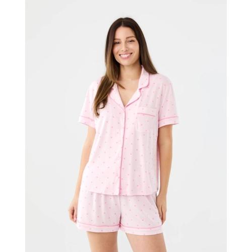 Short Sleeve Top and Shorts Comfort Pyjama Set - Mini Spot - 10