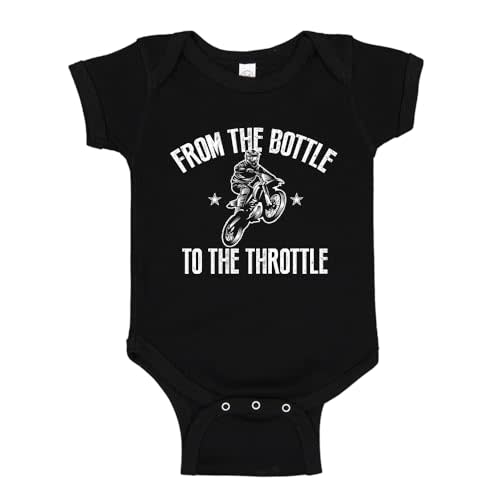 Motocross from The Bottle to The Throttle Dirt Bike Baby Bodysuit/Toddler T-Shirt for Future Rider