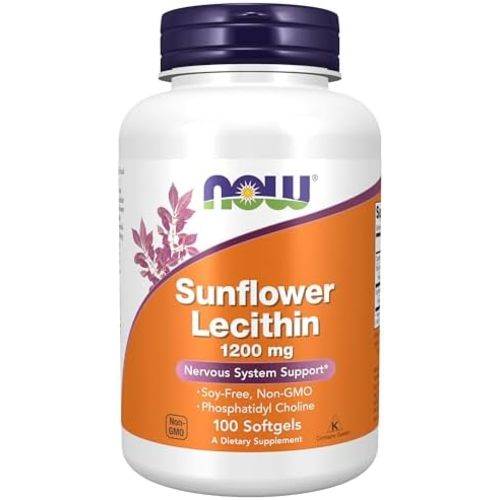 NOW Supplements, Sunflower Lecithin, Phosphatidyl Choline, 100 Softgels