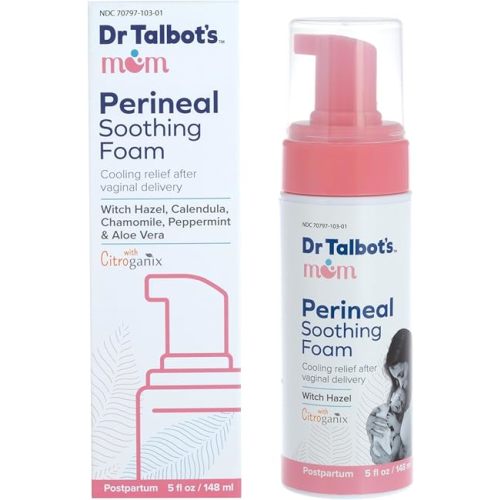 Dr. Talbot's Mom Perineal Soothing Foam - Cooling Postpartum Relief with Witch Hazel and Citroganix - Postpartum Essentials - 5 fl oz
