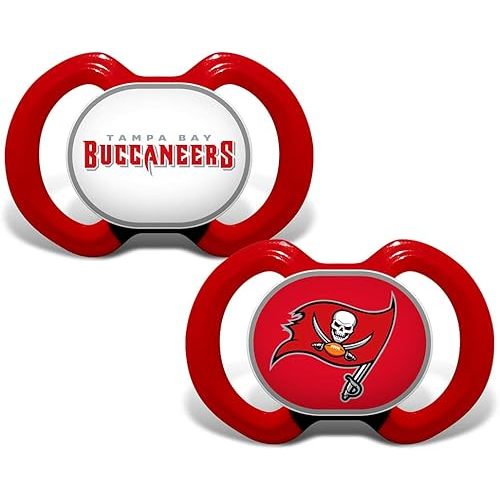 BabyFanatic Pacifier 2-Pack - NFL Tampa Bay Buccaneers - Officially Licensed League Gear