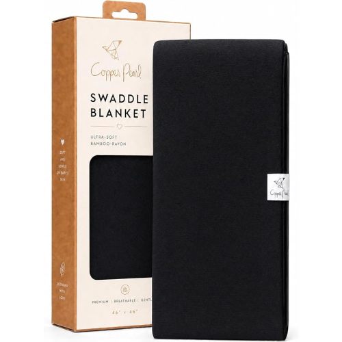 Copper Pearl Swaddle Blankets for Newborns | Soft Stretchy Receiving Blankets for Boys and Girls | Large 46 x 46 Inch Baby Blankets | Lightweight and Breathable Swaddles | Midnight