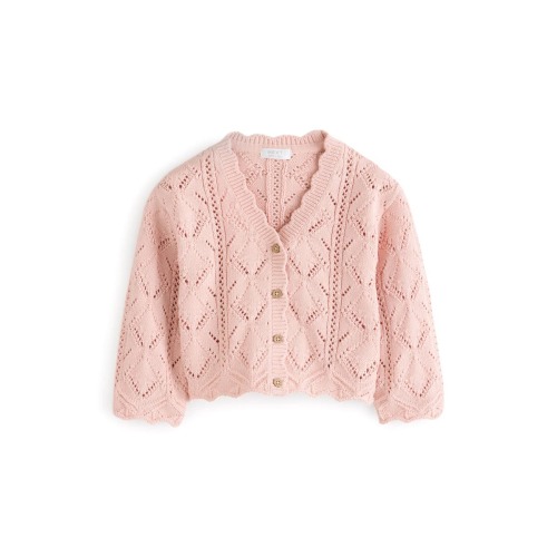 Kids' Pointelle Cotton Cardigan