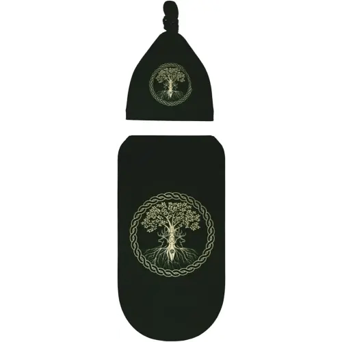 Baby Newborn Swaddle Blanket with Beanie Hat- Norse Viking Goddess Wiccan Wicca Pagan Receiving Blanket Sleep Sack for Girls Boys Infant Gifts