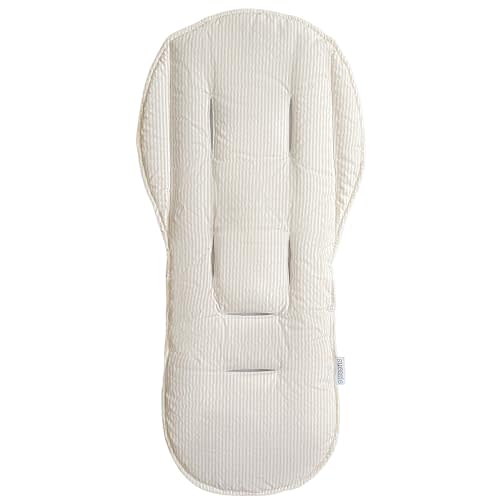 Suessie Stroller Liner - Universal and Reversible Seat Insert, Sand Stripe