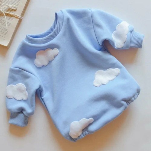 Sky Blue Cloud Sweater Bodysuit Romper – August + Willow