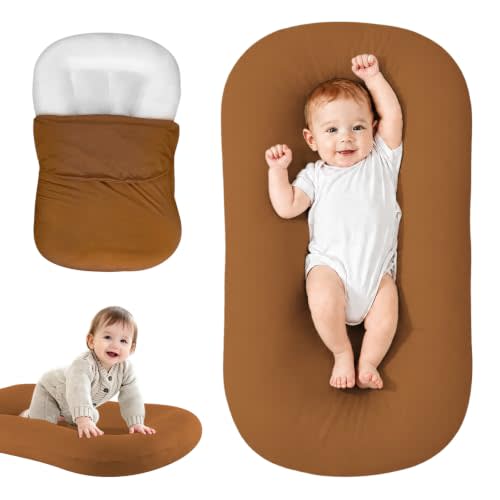 Infant Support Cushion for Newborn, Portable Tummy Time Mat | With Removable Cover, Soft Breathable, Lightweight for Home and Travel, Supervised Use Only, Baby Essentials Gift