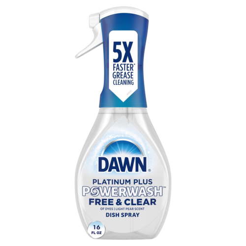 Dawn Powerwash Spray, Dish Soap, Dishwashing Liquid, Free & Clear, 1 Starter Kit, 16 Fl Oz