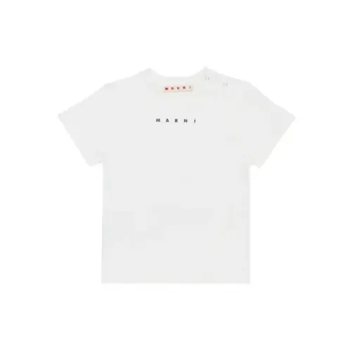 Marni Kids logo-detail short-sleeve T-shirt | White | FARFETCH