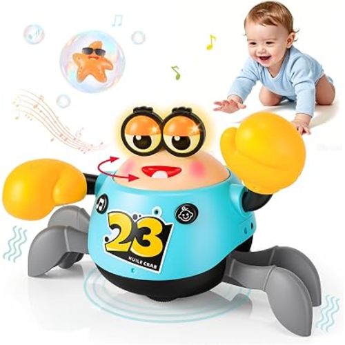 KETIEEE Crawling Crab Tummy Time Toy for Babies 6-12 Months