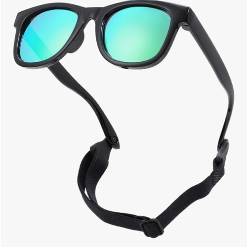 COASION Bendable Flexible Polarized Newborn Baby Sunglasses with Strap for Infant Boys Girls Age 0-12 Months CA8042